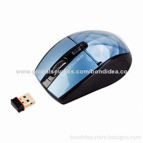 2.4GHz Wireless Diamond Mouse, 1,600dpi IR Sensor High-resolution, 10m Working Distance